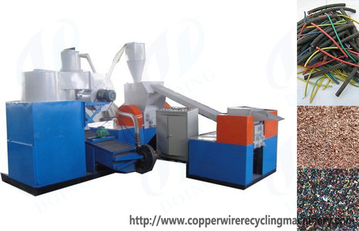 Wire and cable recycling plant