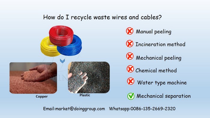 recycle waste wires and cables