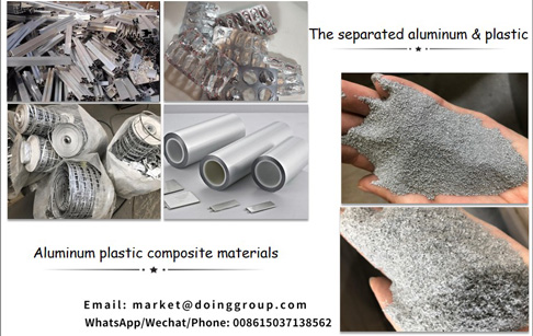 What process is used to recycle aluminum from aluminum composite materials?